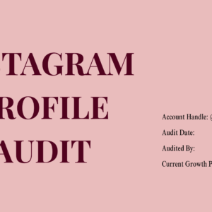 Instagram Profile Audit Template (Canva Editable)